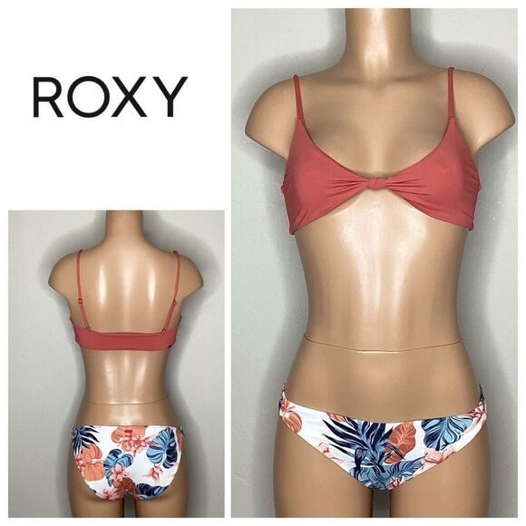 New. Roxy floral bikini set. Medium. Retails $89 - Picture 1 of 7